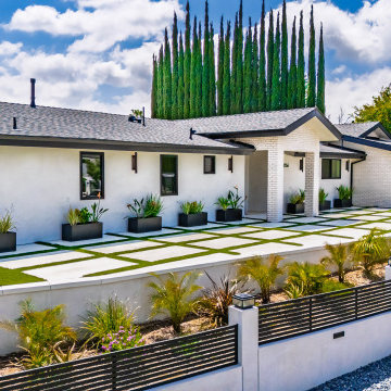 Angled Street View with Drought-Tolerant Front Planting