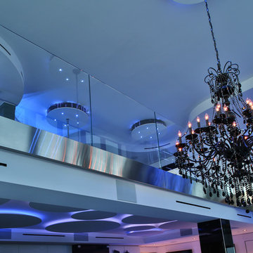 Miami Penthouse Mancave Gameroom Luxury Black Chandelier