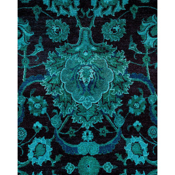 Fine Vibrance, One-of-a-Kind Hand-Knotted Area Rug Green, 9' 3" x 12' 2"