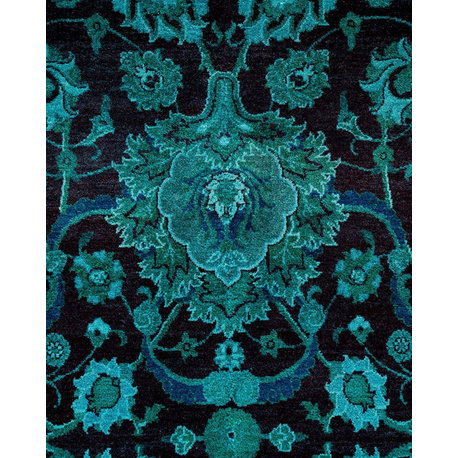 Fine Vibrance, One-of-a-Kind Hand-Knotted Area Rug Green, 9'3"x12'2"