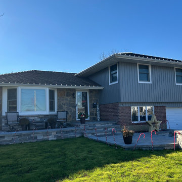 Massapequa Siding - Sterling Gray Board & Batten | Alpha Windows & Siding