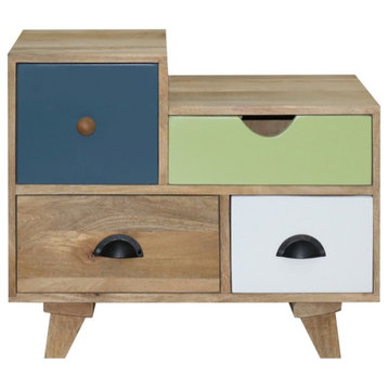 Outbound Multi Colored Asymmetrical Nightstand