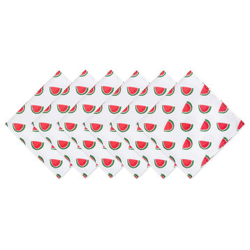 DII Watermelon Print Outdoor Napkin, Set of 6