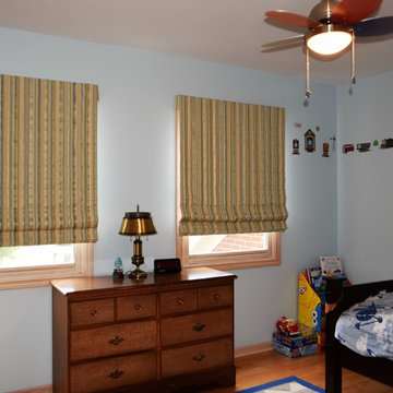 Boys Bedroom with Blackout Roman Shades