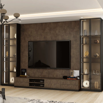 Wall Mounted TV Unit Primofiore Modern Living Room | Inspired Elements