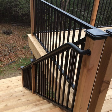 Cedar Deck with Aluminum Railings