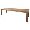 Rectangular Dining Table With Extra Thick Reclaimed Wood, 118"