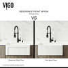VIGO 24'' Handmade Matte Stone Farmhouse Kitchen Sink With Brant Faucet