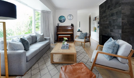 Room of the Week: A Re-Tiled Fireplace Lifts a Family Living Area