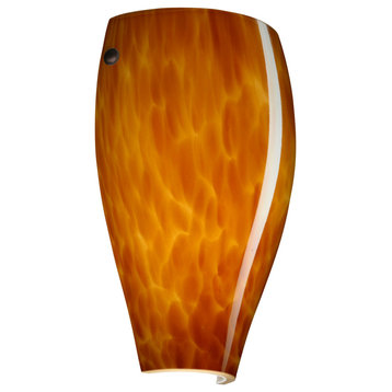Chelsea 1 Light Wall Sconce, Bronze, Incandescent, Amber Cloud Glass