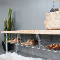 INEKO HOME BESPOKE WIRE SHOE RACK BENCH - Accent & Storage Benches