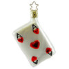 Inge Glas ACE Blown Glass Ornament Cards Hearts Gamble 104806
