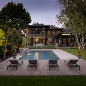 Modern Outdoor Pool Residence Using Porcea Coast and Porcea Birch Timber