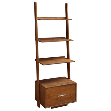 American Heritage Ladder Bookshelf With File Drawer