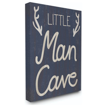 Kids Little Man Cave Word Boys Nursery Design, 30"x40"