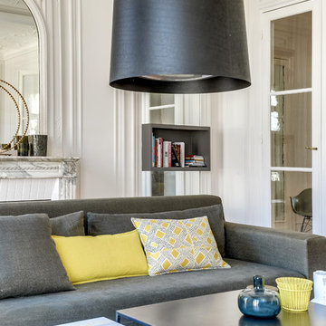 Salon contemporain d'un appartement privé de 160m3