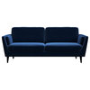 Jacinth Velvet Sofa, Blue Velvet