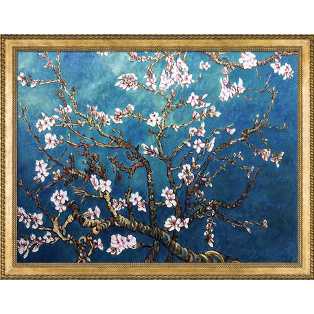 Branches of an Almond Tree in Blossom