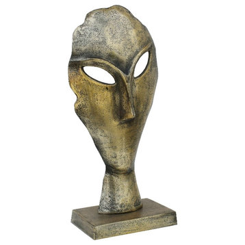 Renwil Fielden 14x6" Modern Aluminum Decorative Statue in Brass