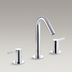 KOHLER Polished Chrome Stillness&reg; Widespread Bathroom Sink Faucet - Bathroom Sink Faucets