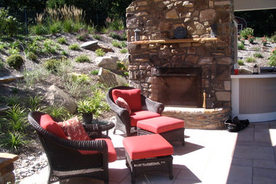 Inspiration for a mid-sized timeless backyard concrete paver patio remodel in Baltimore