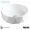 Karran VC-422-WH Valera 17" Vitreous China Vessel Bathroom Sink, White