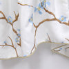 Cherry Blossom Embroidery Window Curtain Valance, Light Blue, 19" X 60"