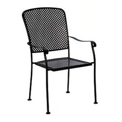 Woodard Fullerton Stackable Arm Chair - Outdoor Dining Chairs