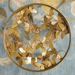 Golden Butterfly End Table - Side Tables And End Tables