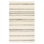 Livabliss - Meknes MEK-1001 Rug, Cream and Charcoal, 2'x3' - The Meknes Collection feautures compelling global inspired designs brimming with elegance and grace! The perfect addition for any home, these pieces will add eclectic charm to any room! With their hand knotted construction, these rugs provide a durability that can not be found in other handmade constructions, and boasts the ability to be thoroughly cleaned as it contains no chemicals that react to water, such as glue. Made with NZ Wool in India, and has Plush Pile. Spot Clean Only, One Year Limited Warranty.