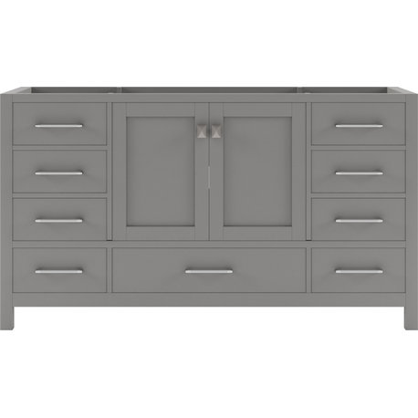 Caroline Avenue 60" Single Bathroom Vanity Cabinet, Gray