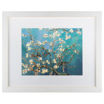 "Almond Blossoms" by Vincent van Gogh, Matted Framed Art, 14"x11"