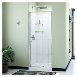 DreamLine DL-6052-06 Prism Lux 40 x 40 Frameless Hinged Corner Shower Enclosure in Oil Rubbed Bronze with White Acrylic Base Kit