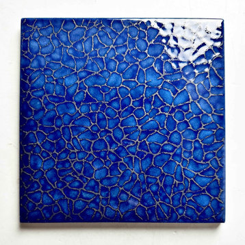 Monet Ocean Blue 6x6 Glazed Porcelain Decorative Wall & Pool Tile