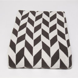 Eco Chevron Throw Blanket-Chocolate - Products