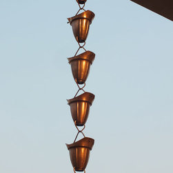 Decorative Downspouts - Bell Cup Rain Chain - Rain Chains