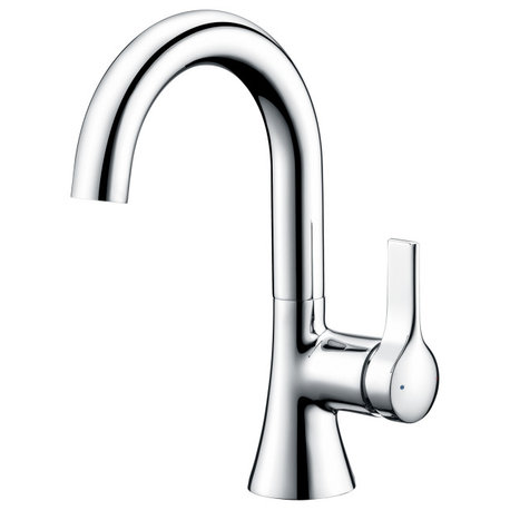 Luxier BSH11-S Single-Handle Bathroom Faucet with Drain, Chrome