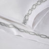 Croscill Signature Hem Sateen Weave 300TC Cotton Pillowcases, Gray, Standard