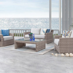 SAVANNAH Outdoor Sofa Suite 2 + 1 + 1 - Outdoor Lounge Sets
