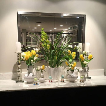 Contemporary Decor with Flowers