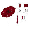Az Patio Heaters Solar Market Umbrella With Led Lights In Red