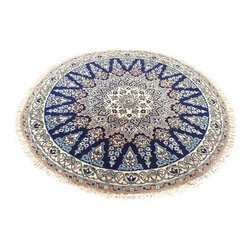 Handmade Persian Round Nain Rug - Rugs