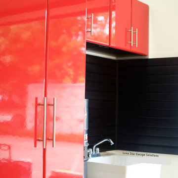 Custom Red Cabinets