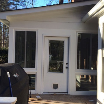 Screened Porch to Sunroom Conversion in Huntersville, NC.