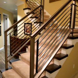 Modern Horizontal Wood capped Rails - Home Decor