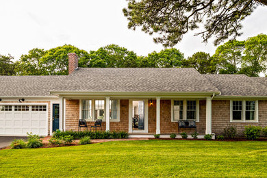 Beach style exterior home photo in Boston