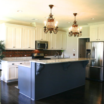 Kitchen with Tin Backsplash
