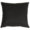 Pillow Decor - Tuscany Linen 17 x 17 Throw Pillows, Black