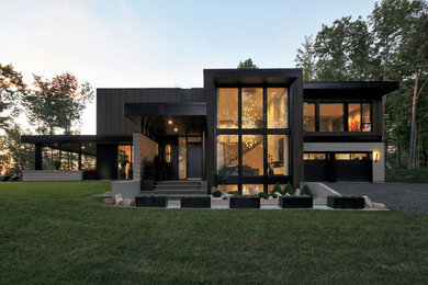 Example of a trendy home design design in Montreal
