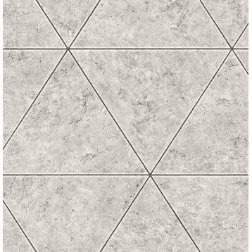 Benson Gray Marble Triangle Wallpaper Bolt